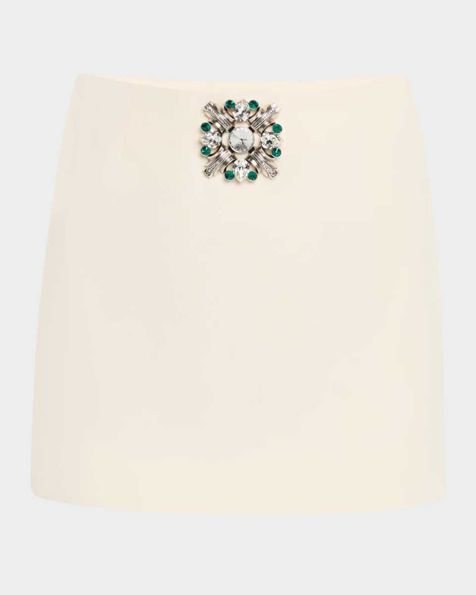 Crystal Brooch Mini Skirt